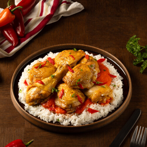 Poulet crème de piquillos